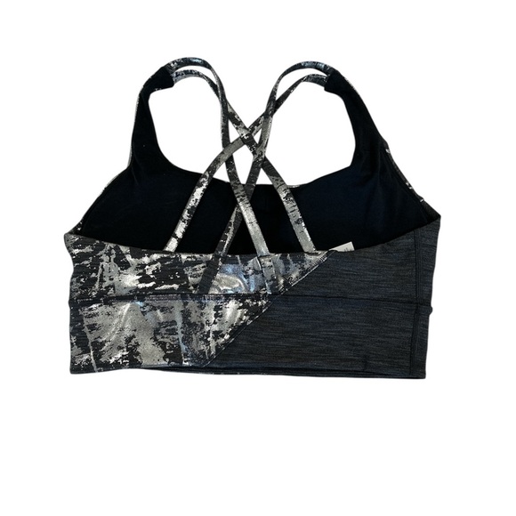 lululemon athletica Black and Silver Patterned Sports Bra - Picture 2 of 5